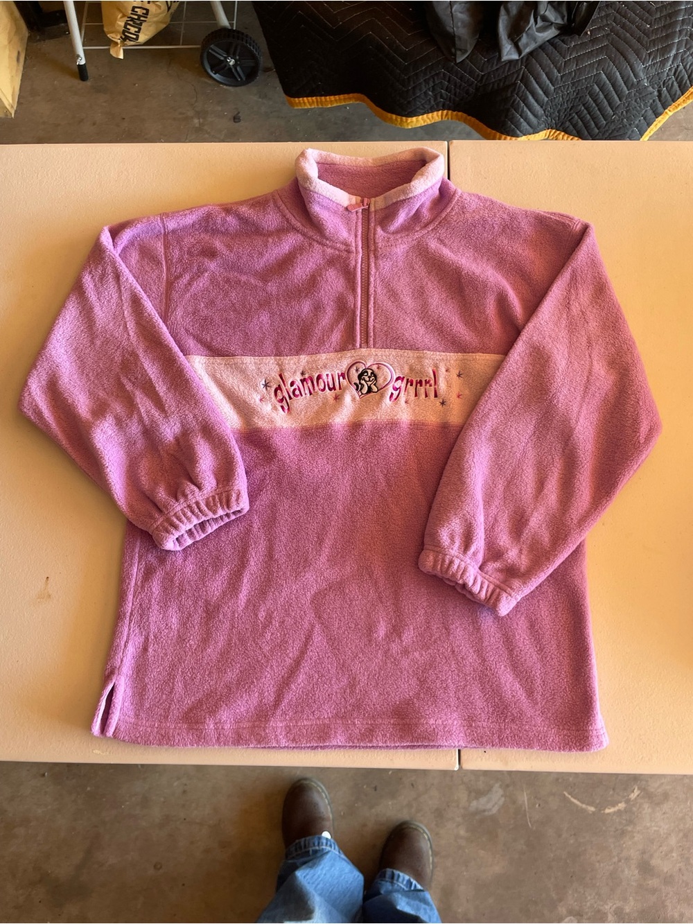 Glamour Grrrl Pink Fleece Pullover Sweater